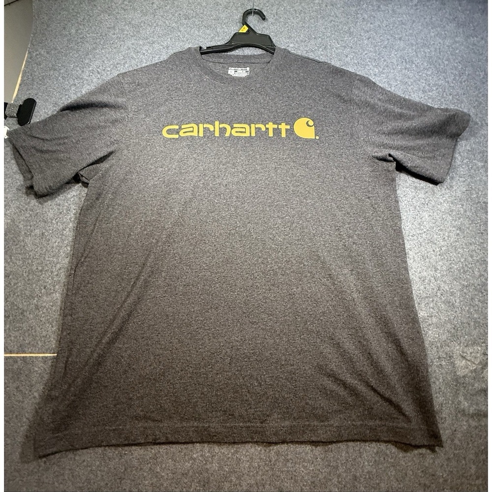 CARHARTT Loose Fit Gray Short Sleeve Heavy Tee T-Shirt Size Men's XL